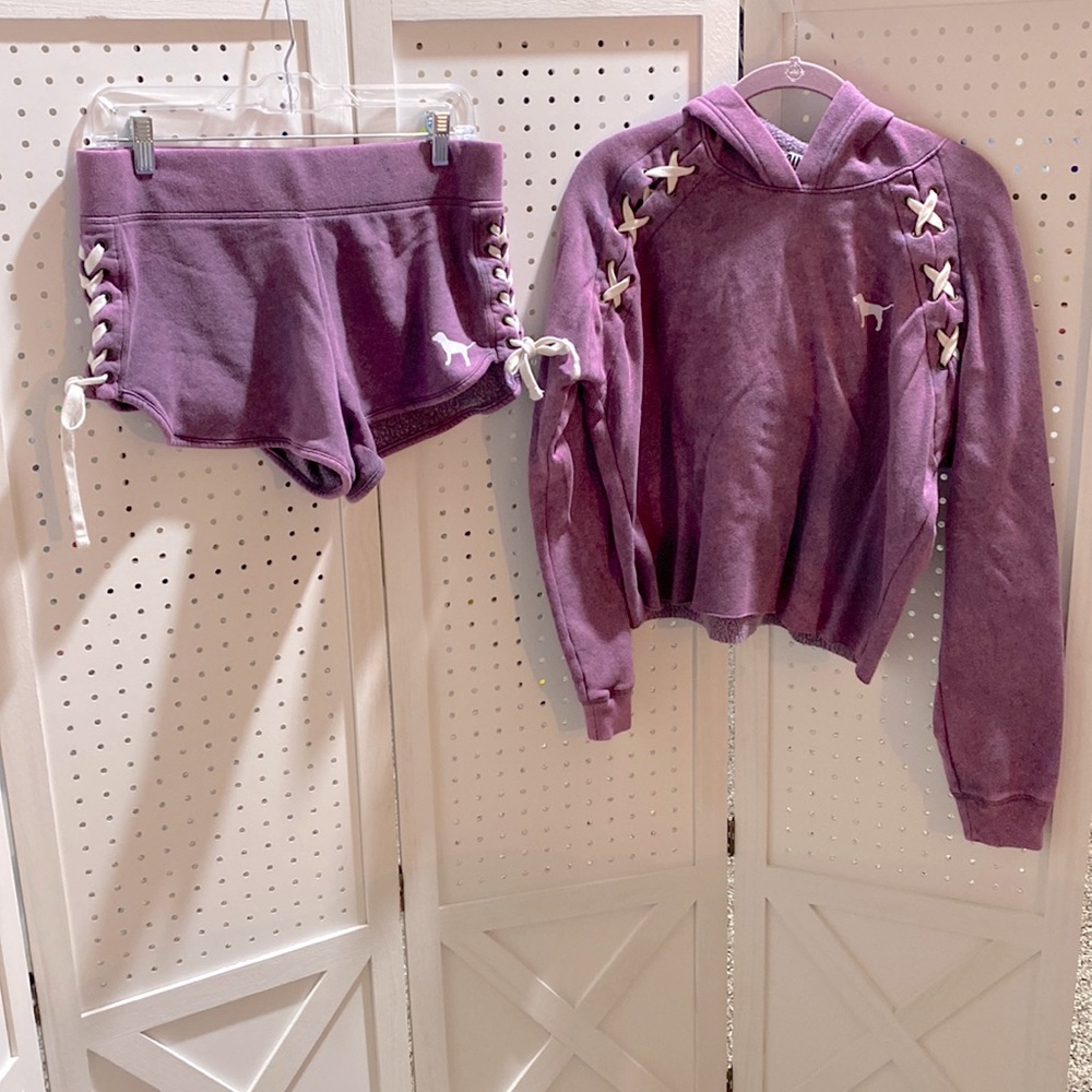 Hoodie and matching shorts